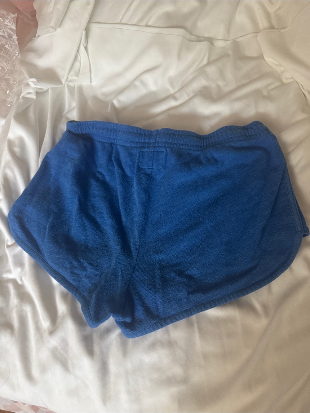 Gilly Hicks Royal Blue Terry Lounge Shorts with Script Embroidery - Picture 4 of 4